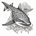 Leopard Shark tattoo design idea