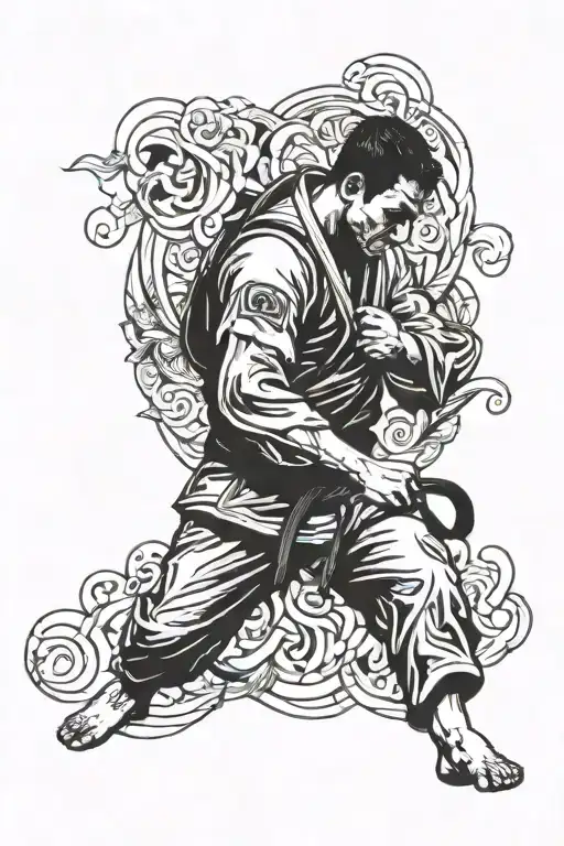 Brazilian Jiu Jitsu tattoo design idea