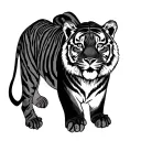 Tiger And Cub tattoo design idea