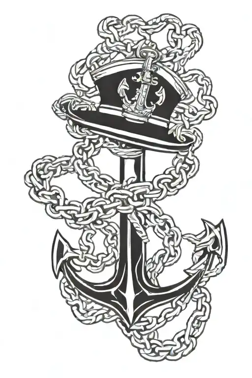 Navy Chief Anchor & chain transforming tattoo design idea