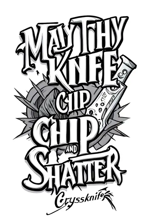 "May thy knife chip and shatter" Crysknife  tattoo design idea