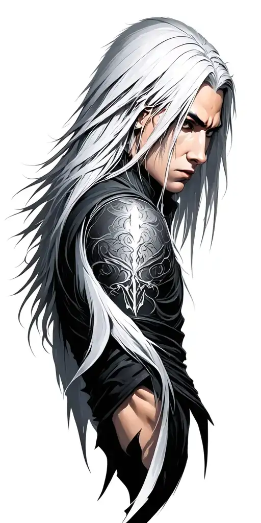 sephiroth final fantasy 7 tattoo design idea