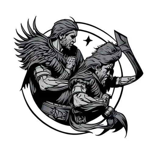 protector brothers keeper tattoo design idea
