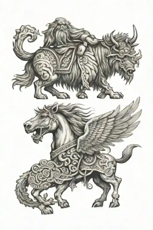 I want a tattoo representing Romanian,Serbian and Greek folklore/history tattoo design idea