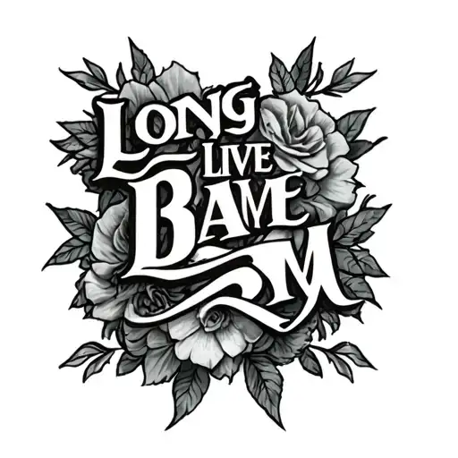 "Long live bam" "Long live bam" brother memorial tattoo tattoo design idea