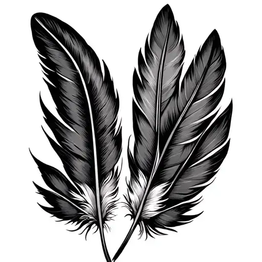american indian feathers, tattoo design idea