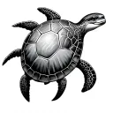 Dolphin And Turtle tattoo design idea