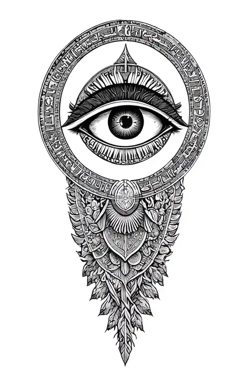 Eye of Divine Judgment (Eye of Shamash)Origin: Mesopotamian/BabylonianSymbolism: Watchfulness, moral accountability,  tattoo design idea
