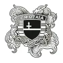 croatia flag in stone surrounded tattoo design idea