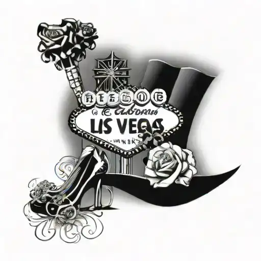 wedding day las vegas tattoo design idea