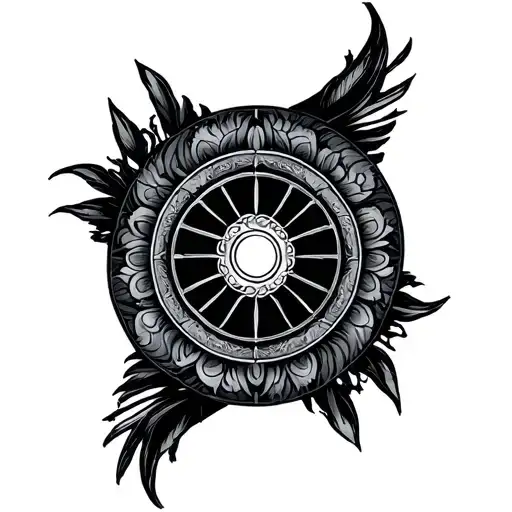 Dharma Wheel tattoo design idea
