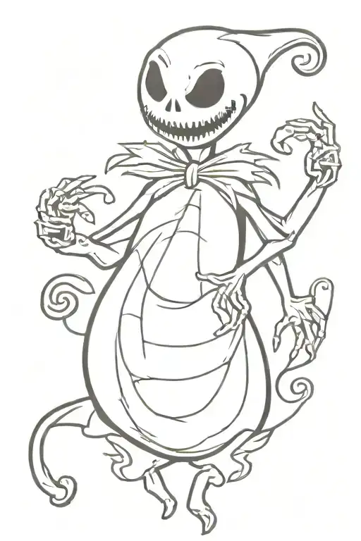nightmare before Christmas oogie boogie tattoo design idea