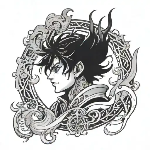 black clover aquarius tattoo design idea
