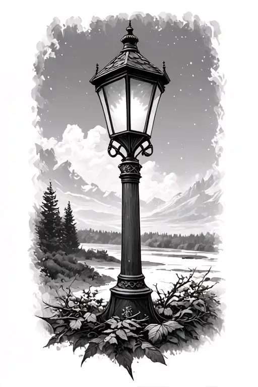 Narnia Lampost tattoo design idea