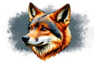 coyote head tattoo design idea