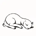 sleeping Lamb tattoo design idea
