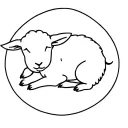 sleeping Lamb tattoo design idea