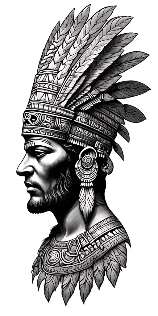 Aztec gods realism style tattoo tattoo design idea