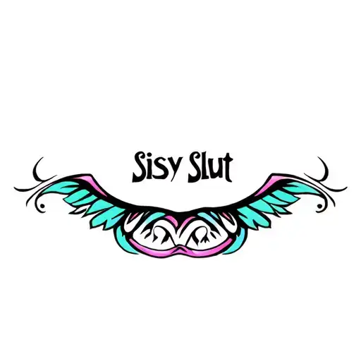 "Indian Slut" "Sissy Slut" "tribal" "pinstripes" "color" tattoo design idea