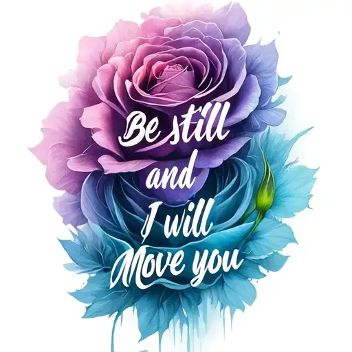 "Be still and I will Move you" Domestic abuse survivor tattoo design idea
