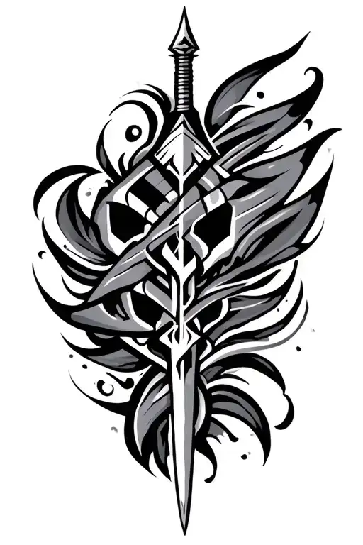tribal dart tattoo design idea