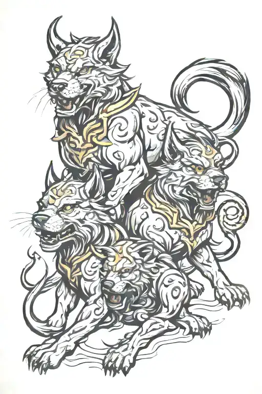 cerberus tattoo design idea
