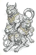 cerberus tattoo design idea