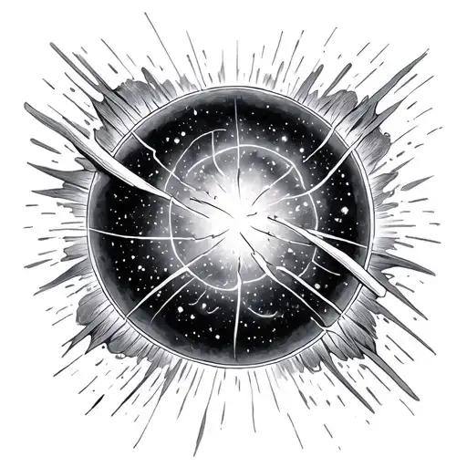 the cosmos energy tattoo design idea
