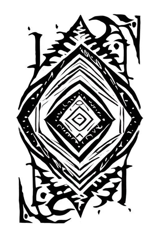 Mountain and first name Louise and Jade tattoo design idea