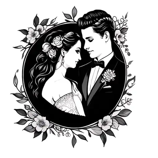 Wedding Anniversary tattoo design idea
