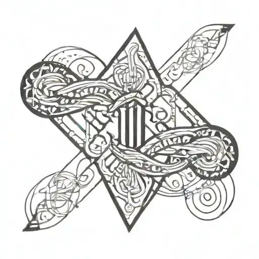 the number 11 and an infinity symbol intertwined  tattoo design idea