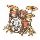 drum set tattoo design idea