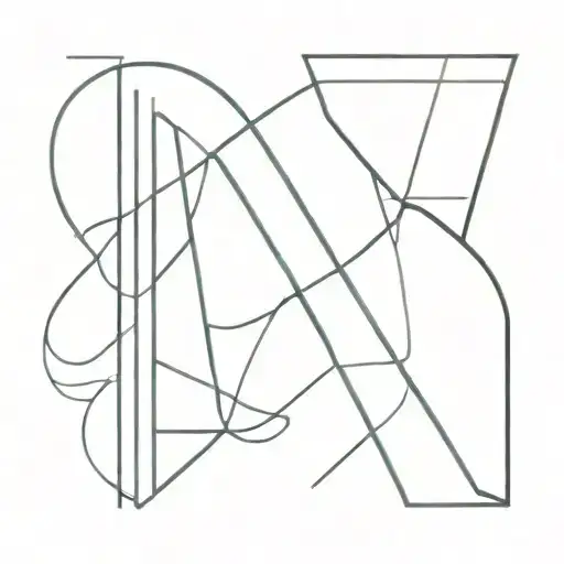 overlapping letters B E H M tattoo design idea