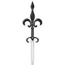 halberd and fleur de lis tattoo design idea