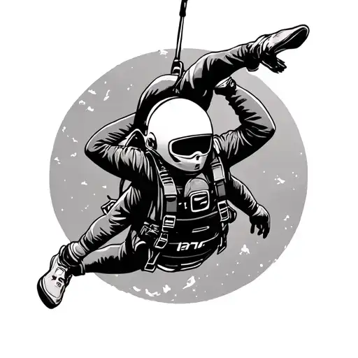 Skydiving tattoo design idea