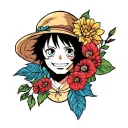 one piece anime tattoo design idea