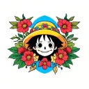 one piece anime tattoo design idea