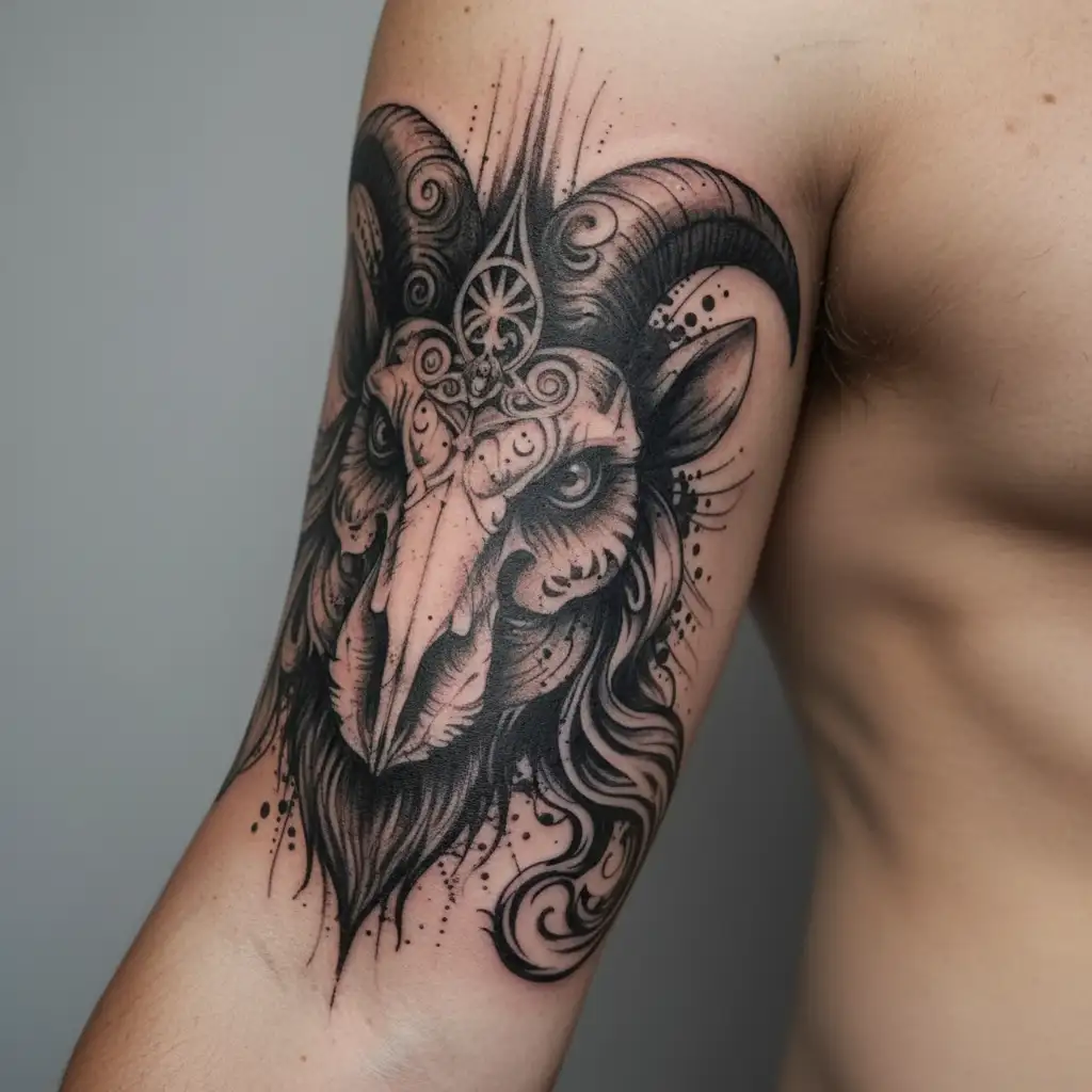 Raven tattoo design idea