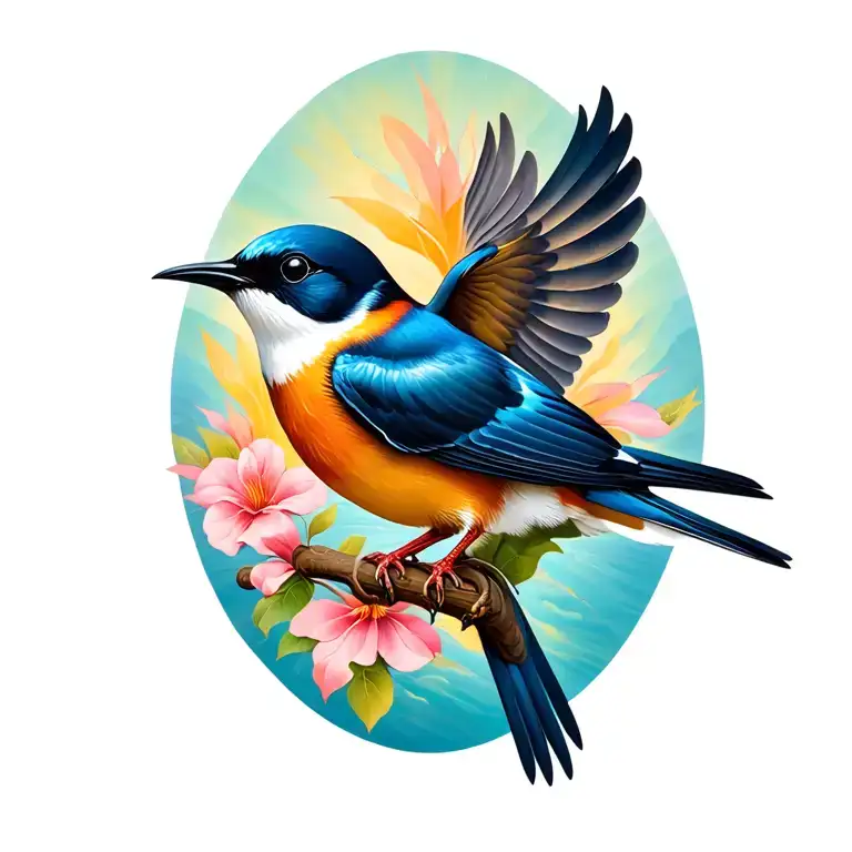 Classic Swallow tattoo design idea