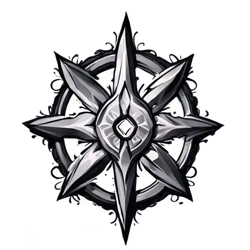Zia 3D symbol tattoo design idea