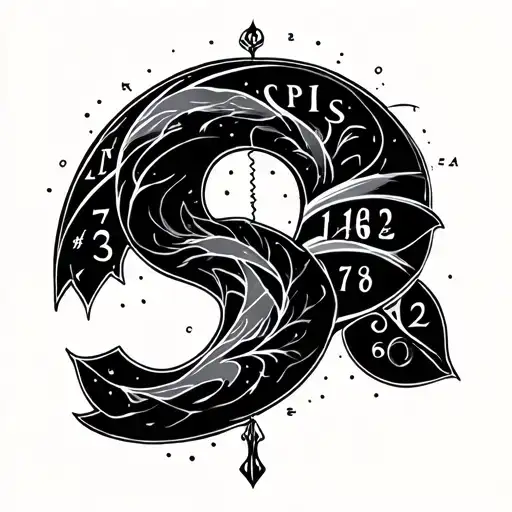 Numerology tattoo design idea