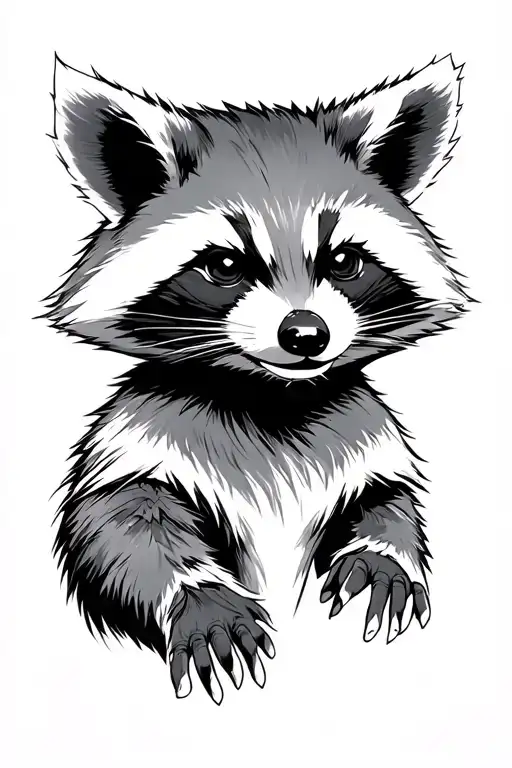 rocket raccoon tattoo design idea