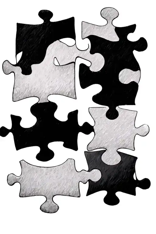 jigsaw puzzle pieces for you and your partner  in Spanish  tattoo design idea