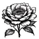 a budding flower with progress not perfection quote tattoo design idea