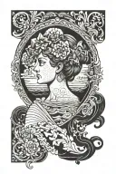 Naples and Parthenope tattoo design idea