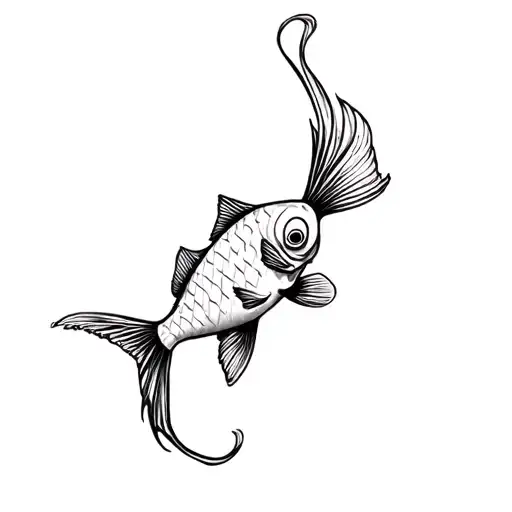 clown,fish tattoo with best friend tattoo design idea