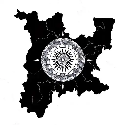 Punjab Map tattoo design idea