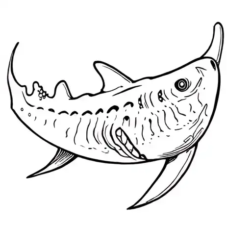 Whale Shark And Manta Ray tattoo design idea