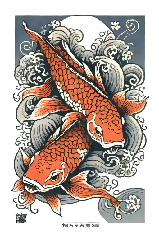 koi yakuza-style tattoo design idea