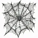 Spider Web tattoo design idea